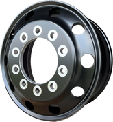 22.5x9.00 Northstar 10x285mm Satin Black "Lunar" Hub Pilot Front